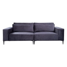 Teddy Dark Grey Plush Velvet 2 Seater
