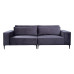 Teddy Dark Grey Plush Velvet 3 Seater