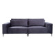 Teddy Dark Grey Plush Velvet 2 Seater