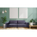Teddy Dark Grey Plush Velvet 2 Seater