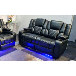 Bravo Power Recliner Black 2 Seater