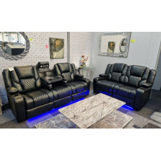 Bravo Electric Recliner Black 3+2