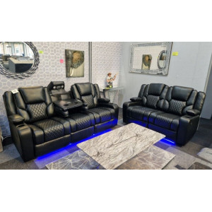 Bravo Electric Recliner Black 3+2
