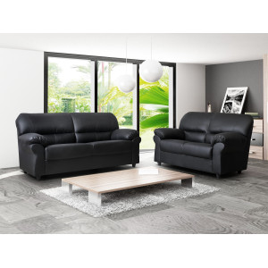 Artisan 3+2 Seater Black Sofas
