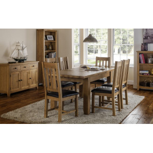 Astoria Extending Oak Dining Table and 4 Chair Set