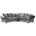 Athens 3 Seater Sofa - Silver Grey Plush Velvet