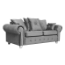 Athens 3 Seater Sofa - Silver Grey Plush Velvet