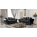 Athens Corner Sofa - Black Plush Velvet