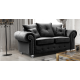 Athens 2 Seater Sofa - Black Plush Velvet