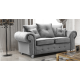 Athens 2 Seater Sofa - Silver Grey Plush Velvet