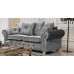 Athens 3 Seater Sofa - Silver Grey Plush Velvet