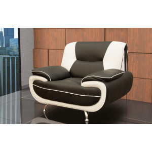 Bari 1 Armchair Black-White