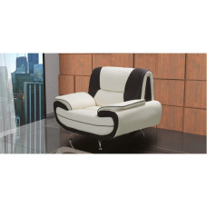 Bari 1 Armchair White-Black