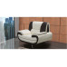Bari 1 Armchair White-Black
