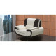 Bari 1 Armchair White-Black