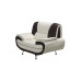 Bari 1 Armchair White-Black