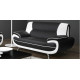 Bari 2 Seater Black-White Sofa