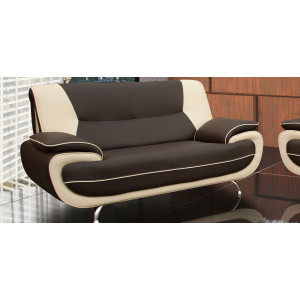 Bari 2 Seater Brown-Cream Sofa