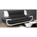 Bari 3 Seater Black-White Sofa