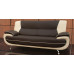Bari 3 Seater White-Black Sofa