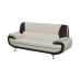 Bari 3 Seater White-Black Sofa
