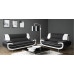 Bari 3+2 Seater Sofa Set Black-White