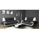 Bari 3+2 Seater Sofa Set Black-White