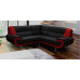 Bari 3 Seater White-Black Sofa