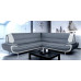 Bari 3 Seater White-Black Sofa
