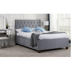 Alexander Double Bed Grey Fabric 135cm