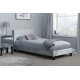Hilton Single Steal Grey Crushed Velvet 90cm