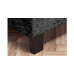 Hilton Single Steal Grey Crushed Velvet 90cm