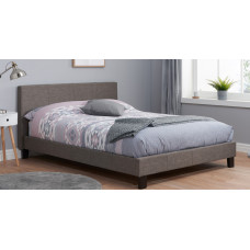 Hilton Small Double Bed Grey Fabric 120cm