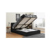 Hilton Double Ottoman Bed Black PU 135cm