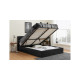 Hilton Kingsize Ottoman Black Crushed Velvet 150cm