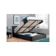 Hilton Small Double Ottoman Double Bed Black Crushed Velvet 120cm
