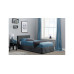 Hilton Single Ottoman Black Crushed Velvet 90cm