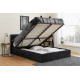 Hilton Small Double Ottoman Black PU 120cm