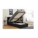 Hilton Single Ottoman Black PU 90cm