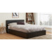 Hilton Single Ottoman Brown PU 90cm