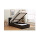 Hilton Single Ottoman Brown PU 90cm