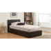 Hilton Single Ottoman Brown PU 90cm