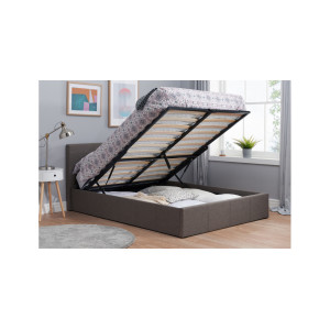 Hilton Small Ottoman Double Bed Grey 120cm