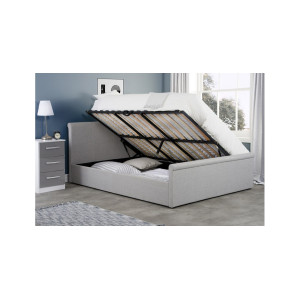 Lucia Side Small Ottoman Double Bed Grey 120cm