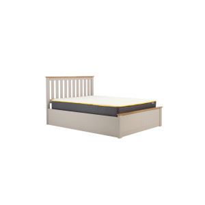 Milano Ottoman Double Bed Pearl Grey 135cm
