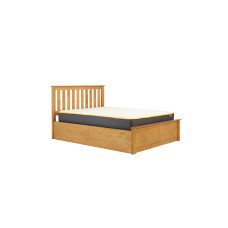 Milano Kingsize Ottoman Double Bed Oak 150cm