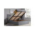 Milano Ottoman Double Bed Stone Grey 135cm