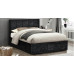 Osaka  Double Bed - Black Crushed Velvet