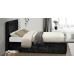 Osaka  Double Bed - Black Crushed Velvet