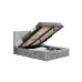 Osaka  Double Bed - Steel Crushed Velvet